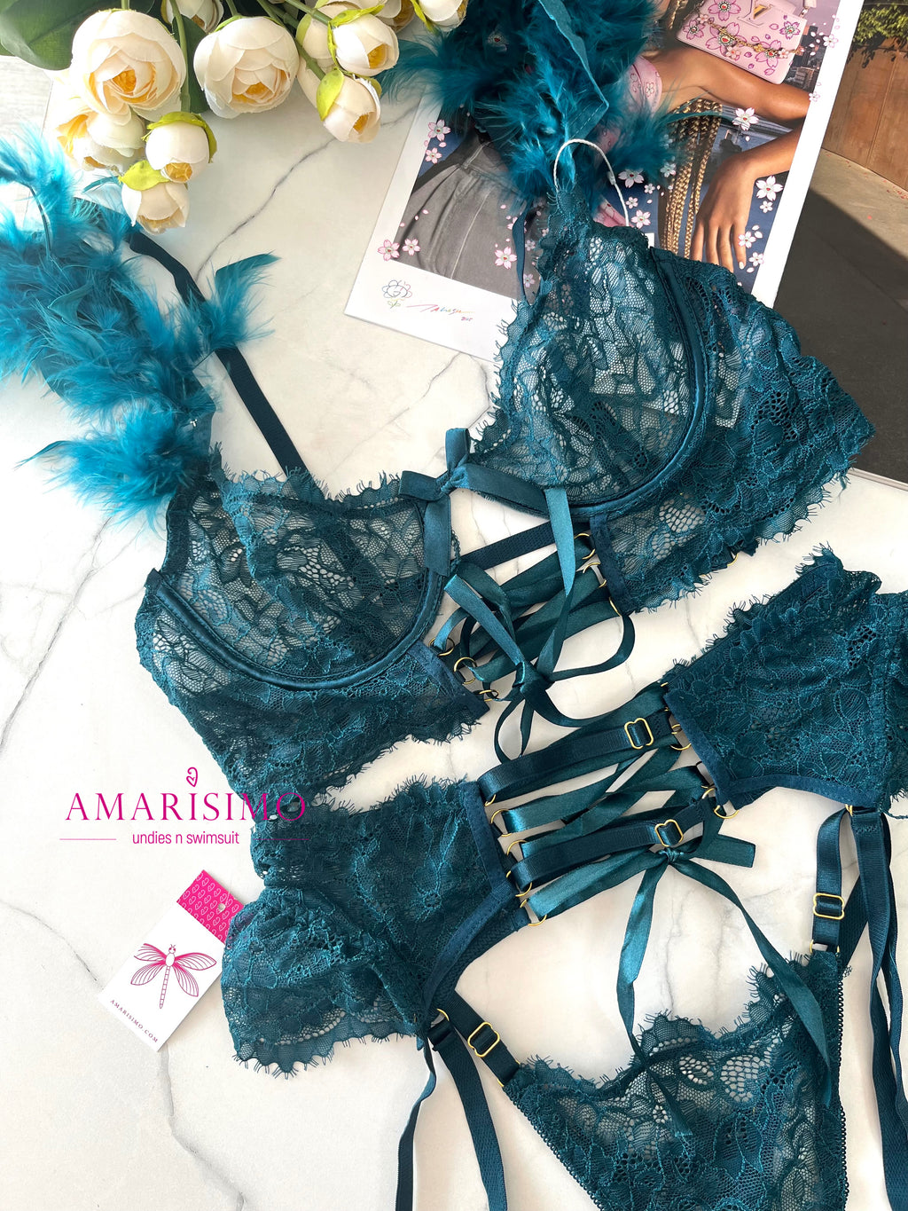 SET PLUMAS AMARISIMO