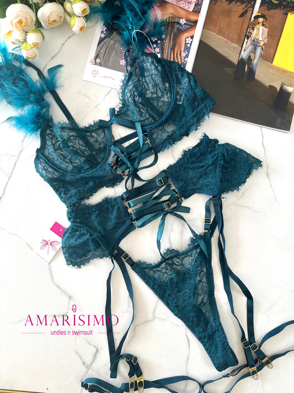 SET PLUMAS AMARISIMO