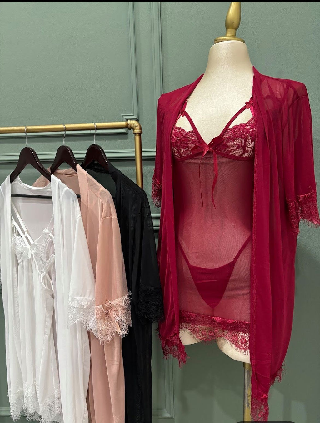 BABYDOLL MESH CON BATA AMARISIMO